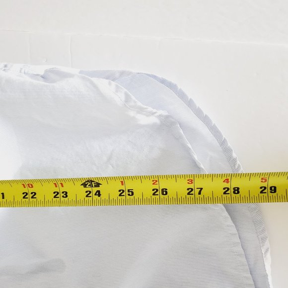 ARITZIA TALULA Blue Boyfriend Pinstriped Shirt - Picture 7 of 8